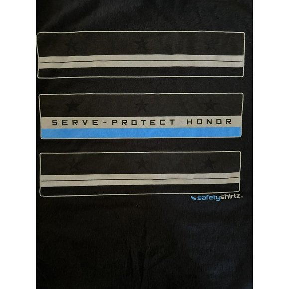 Serve Protect Honor Law Enforcement T Shirt Size XL - Picture 2 of 2